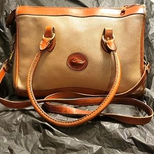 Dooney & Bourke tan vintage leather satchel